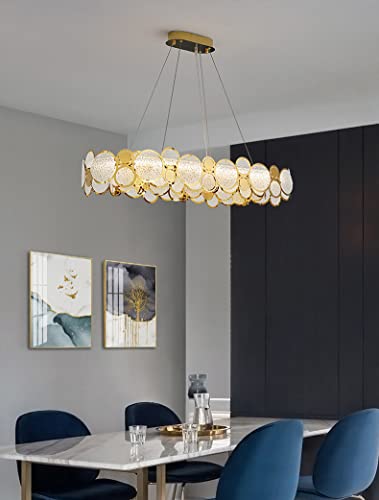 Antumbra Gold Metal LED Chandelier Ring Hanging Suspension Lamp.