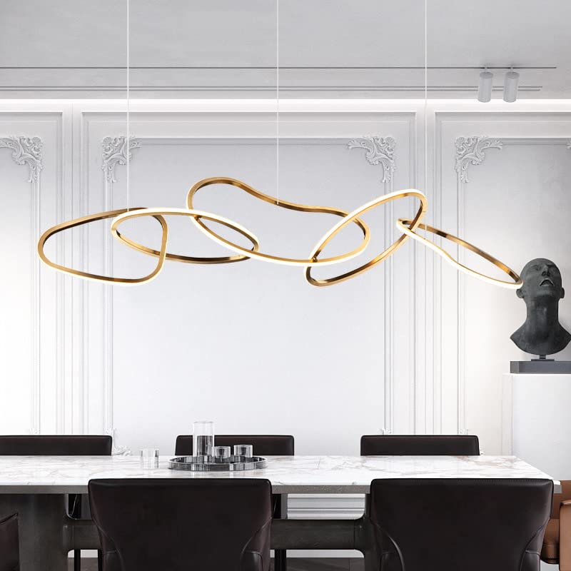 Antumbra 5 Ring Metal Brass Gold Body Modern LED Chandelier Pendant Light  Hanging Lamp. – Antumbra