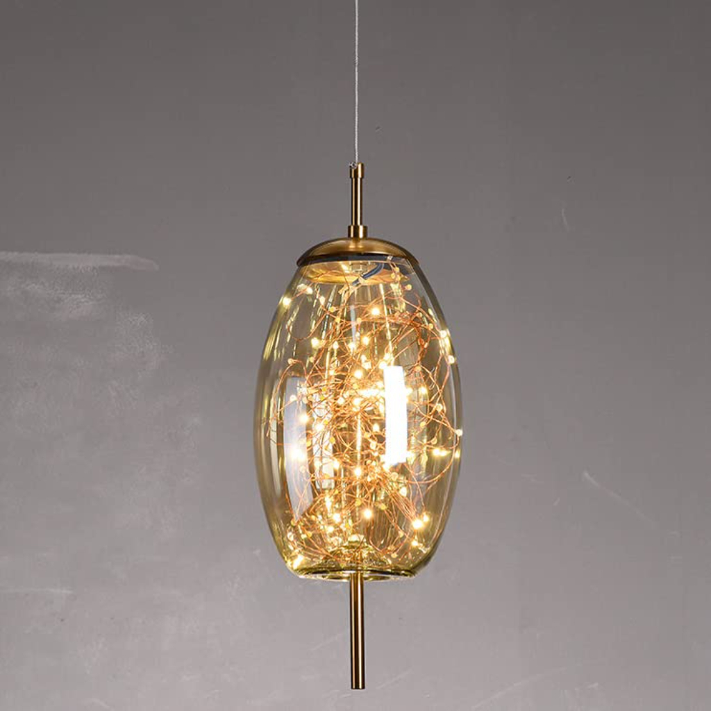 Antumbra  Modern LED Fairy Big Smokey Ball Gold Pendant Lamp Ceiling Light.