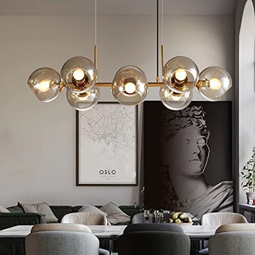 Antumbra Gold Smokey Color Glass Chandelier Ceiling Light Hanging